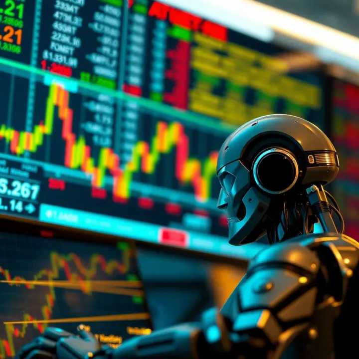 Conceptual graphic showing automated forex trading within Nigerian financial market context