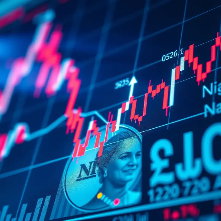 Graph showing currency exchange rates with Nigerian Naira and forex symbols