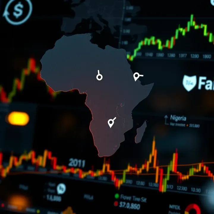 Map showing Nigeria's time zone in relation to key forex markets to plan effective trading hours