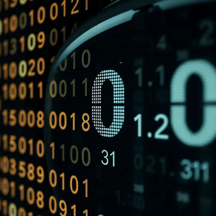 Binary code sequence showing all zeros representing the decimal value zero
