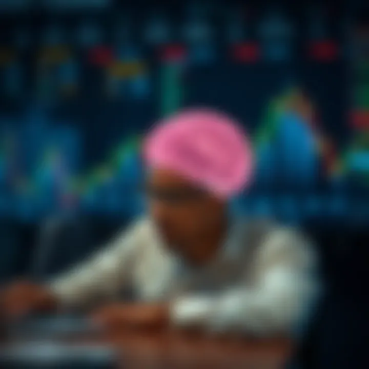 Conceptual illustration of balanced risk management and psychological control in forex trading