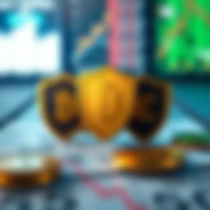 Graphic depicting security shields and regulatory documents next to digital currency symbols relevant to Nigeria's financial landscape