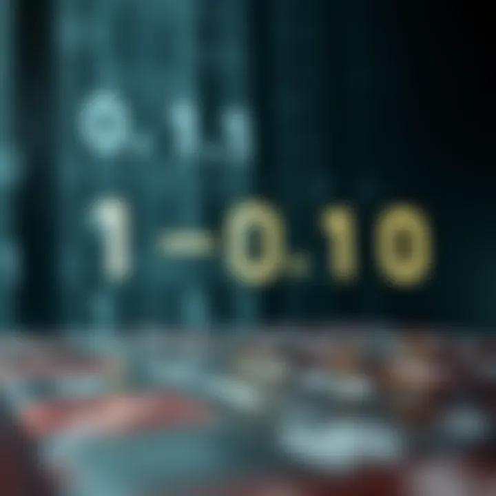 Visual representation of binary subtraction using complements and borrow mechanism