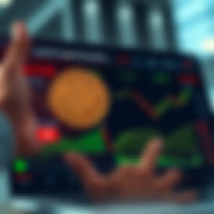 User-friendly crypto trading app dashboard featuring various cryptocurrency prices and market trends