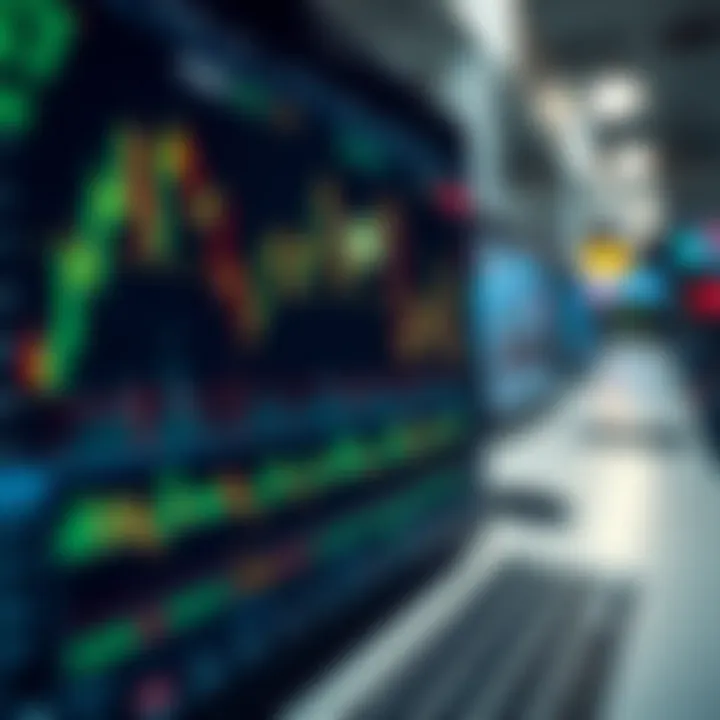 Interface displaying forex trading charts with candlestick patterns and currency pairs