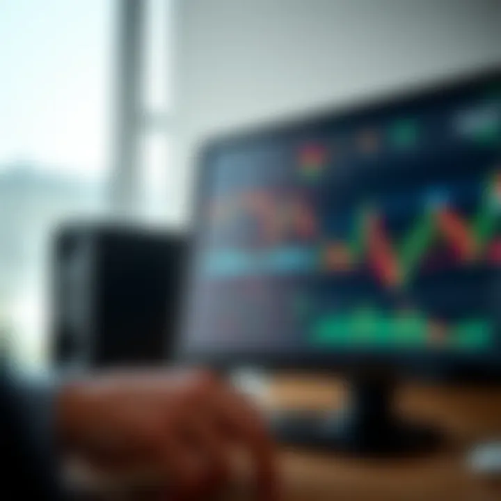 User interface of a forex trading platform showcasing charts and market data