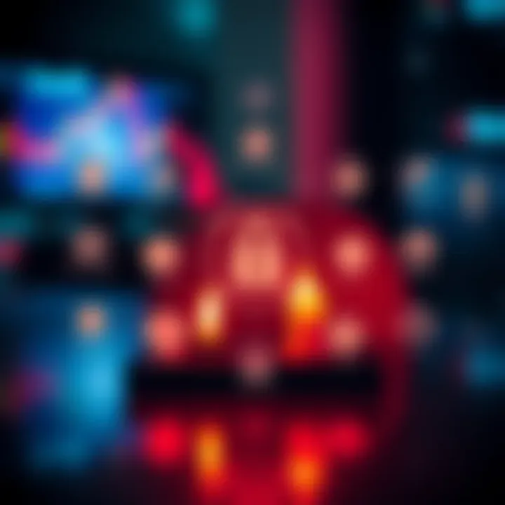 Icons representing key features of forex platforms like security, regulation, and user-friendly design