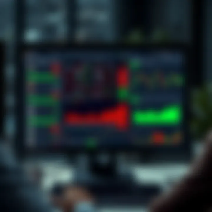 Computer screen displaying various financial assets and trading platform interface