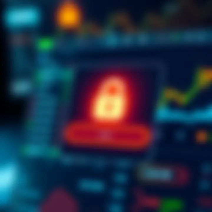 Secure login screen of a forex trading app emphasizing data protection and encryption