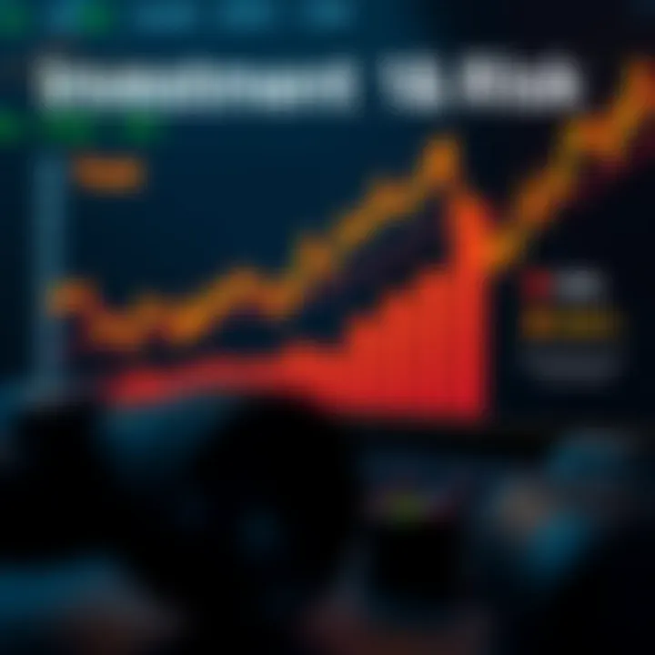 Conceptual graphic showing investment growth and risk factors related to copy trading