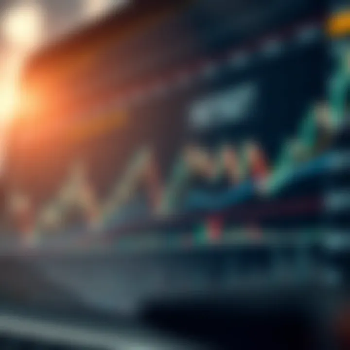 Graph illustrating risk management strategies alongside currency pair fluctuations in a dynamic market environment