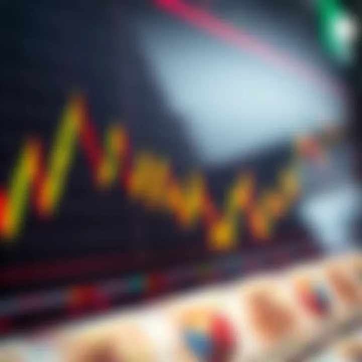 Graph showing upward forex trading trends with Nigerian currency symbols