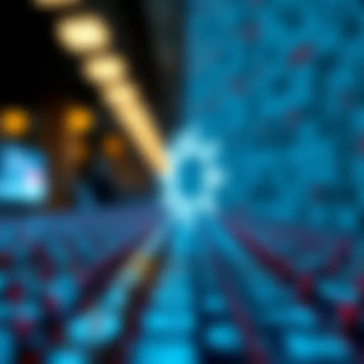 Abstract representation of binary code elements integrated into a modern logo design