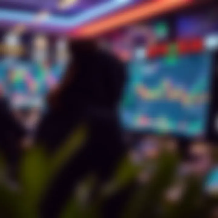 Screenshot of an active Instagram account focused on binary options trading with charts and financial graphs visible