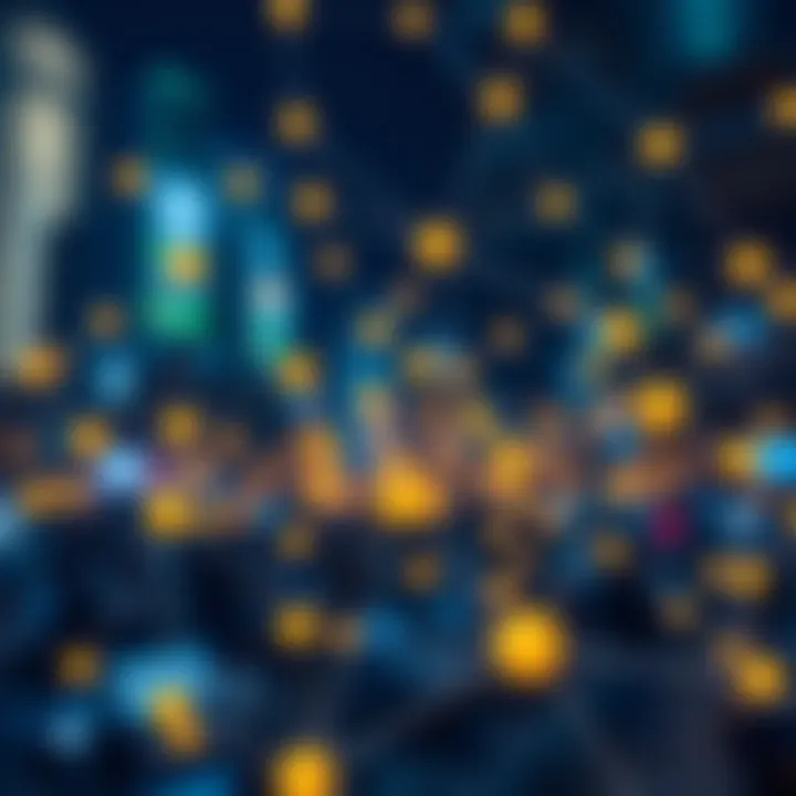 Conceptual illustration showing interconnected nodes representing community and security in cryptocurrency networks