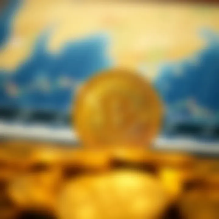Historic gold coins representing the Gold Standard era in currency exchange