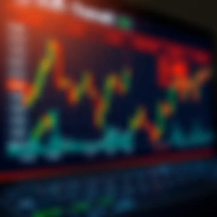 Currency exchange chart displaying forex market trends and data