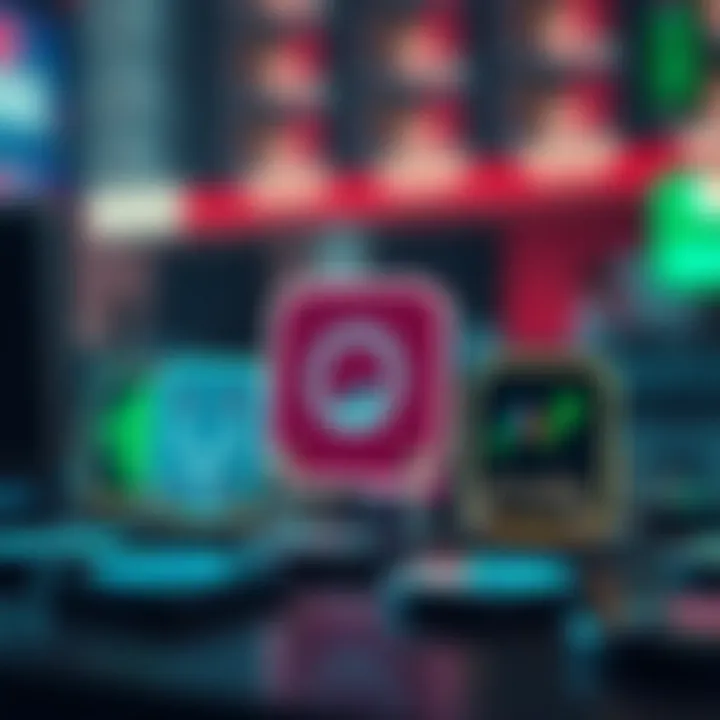 Illustration of app icons representing popular copy trading platforms accessible to Nigerian traders