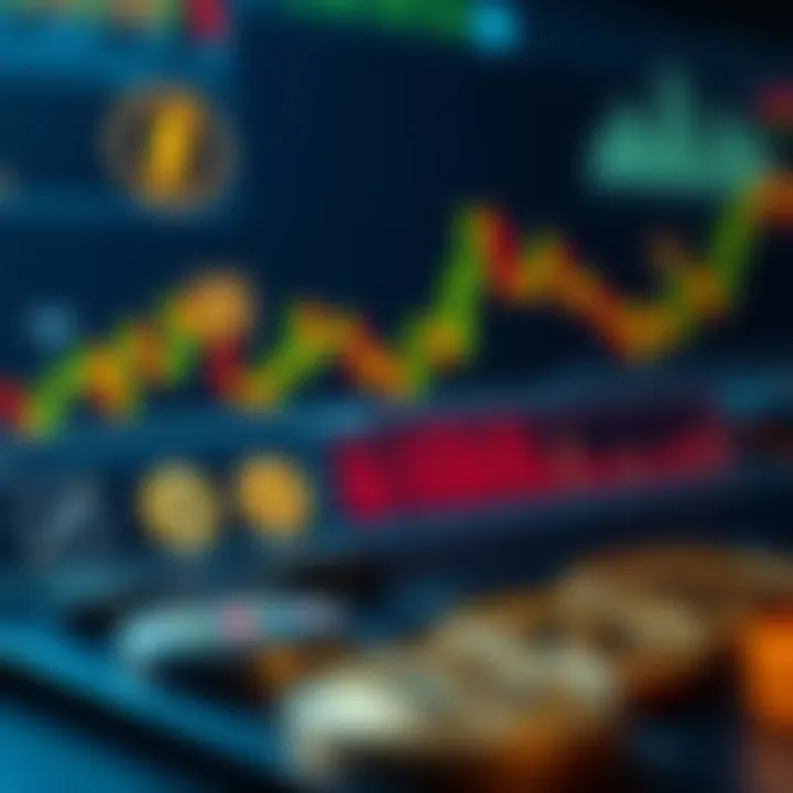 Conceptual illustration of risk management strategies in crypto trading with safety icons and graphs