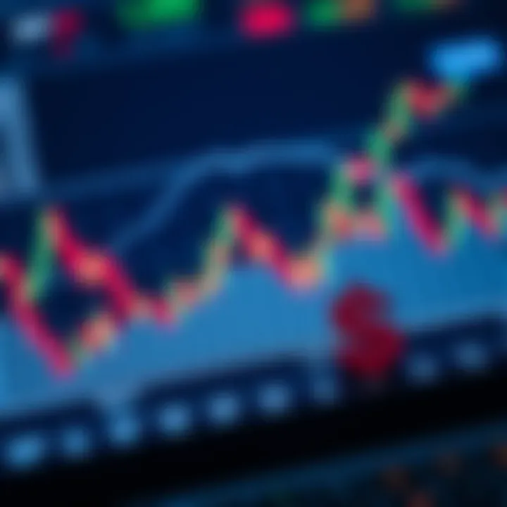 Illustration of forex charts and currency symbols representing trading concepts