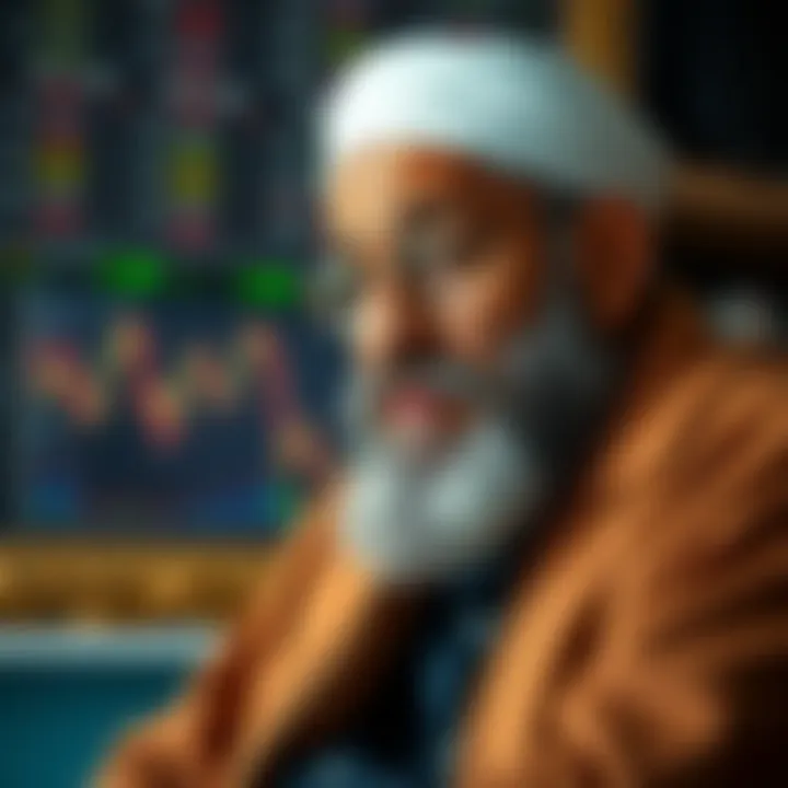 Islamic scholar discussing ethical principles in financial trading