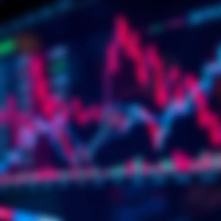 Graph illustrating currency exchange rates and fluctuations in forex trading