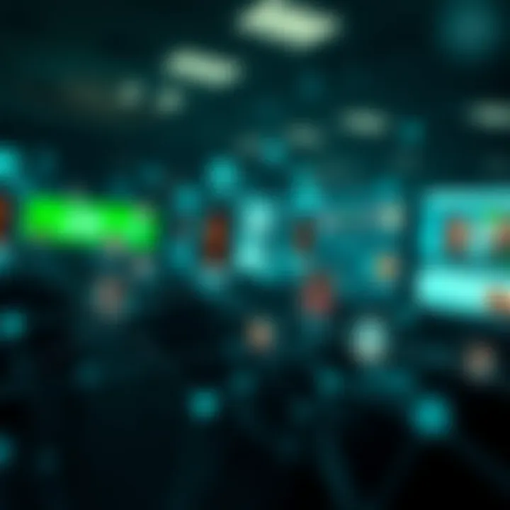 Visualization of interconnected social media profiles representing a growing network in the binary forex trading community