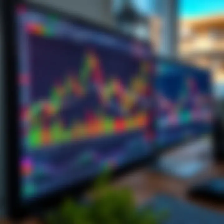 A computer screen displaying forex trading charts and graphs with Nigerian currency symbols