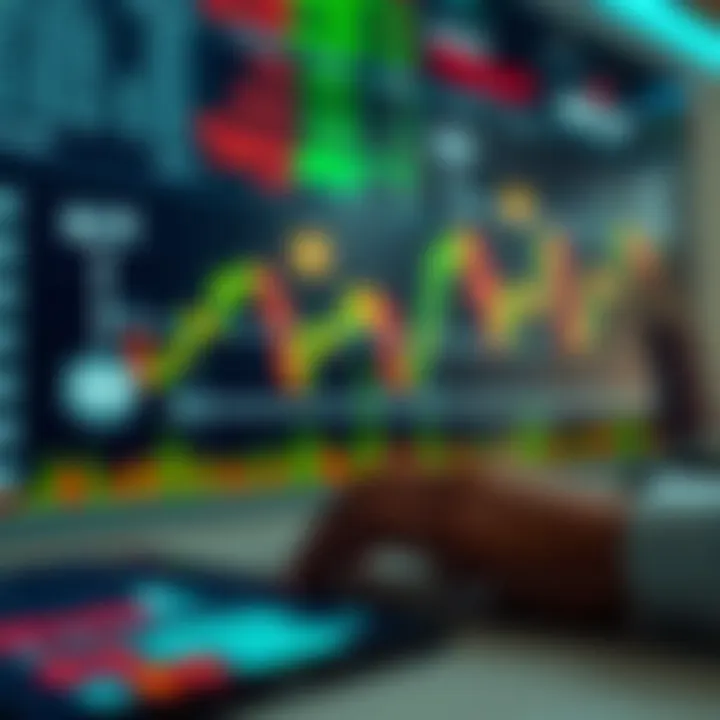 Diagram showing automated trading algorithms executing binary options trades on digital interface