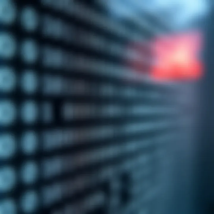 Diagram illustrating the binary number system with bits representing zeros and ones