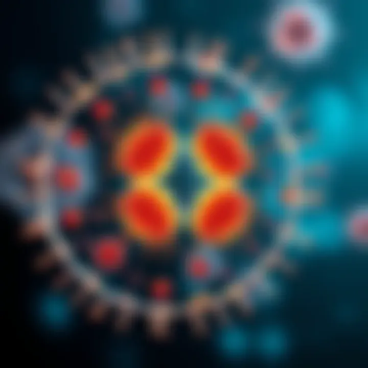 Diagram illustrating the binary fission cycle of a bacterium dividing into two identical cells