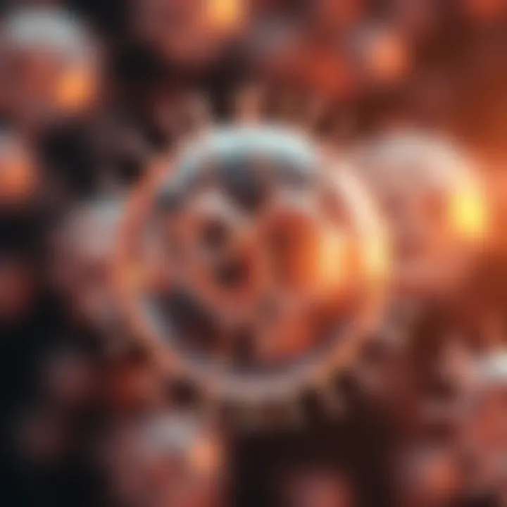 Diagram illustrating the division of a bacterial cell into two identical daughter cells through binary fission