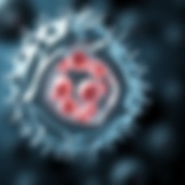 Illustration of an amoeba's cellular structure highlighting the nucleus, cytoplasm, and pseudopodia