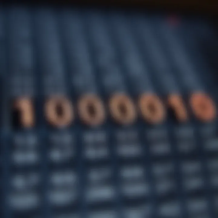 Diagram showing binary digits aligned with corresponding decimal place values