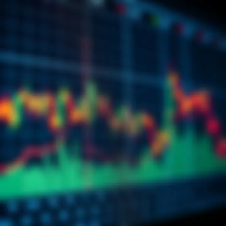 Graph showing currency pairs and exchange rate fluctuations in forex trading