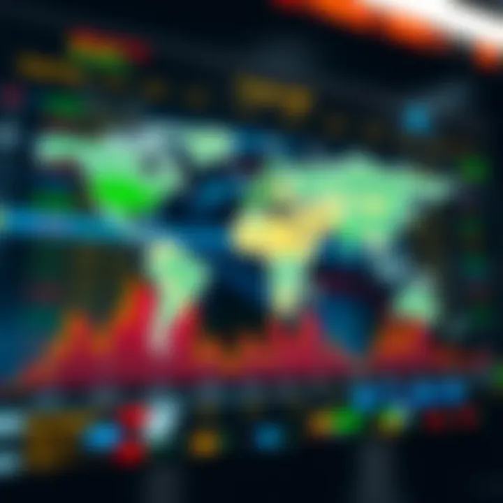 Diagram illustrating global forex market connections and key players including banks, brokers, and traders