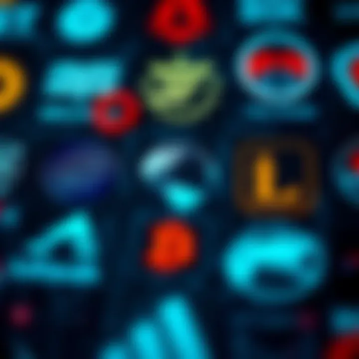 Abstract representation of forex trading logos showcasing design elements and symbolism