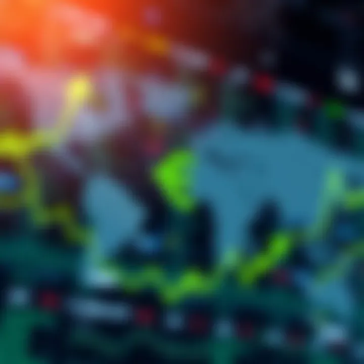 Global currency exchange symbols with connecting arrows representing forex market connectivity
