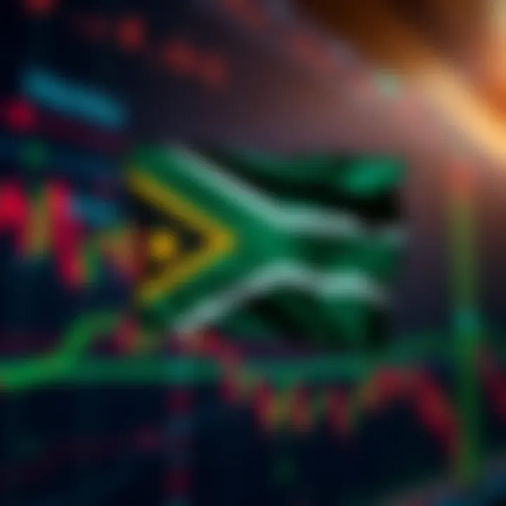 South African flag overlay on forex market data showing regulatory environment awareness