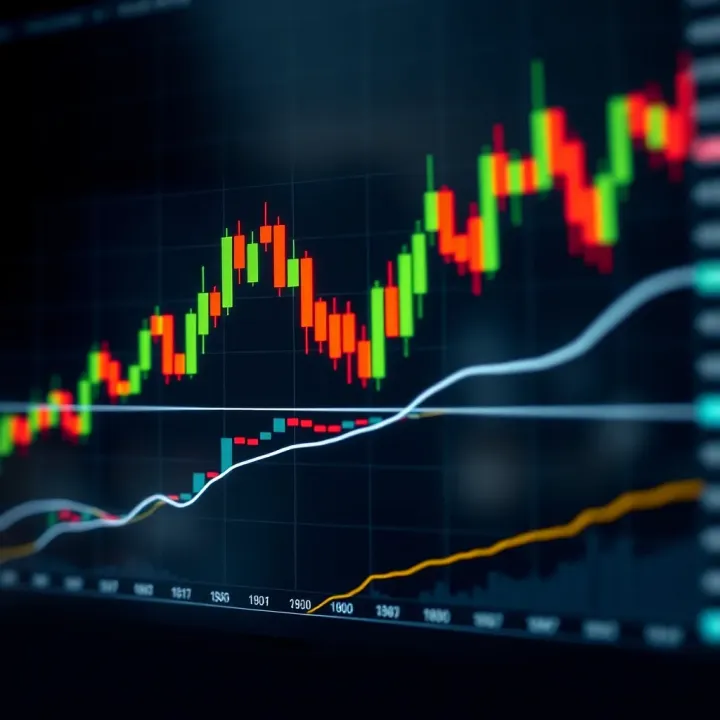 Bullish and Bearish Candlestick Patterns on Trading Chart Chart displaying bullish and bearish candlestick patterns with highlighted price movement
