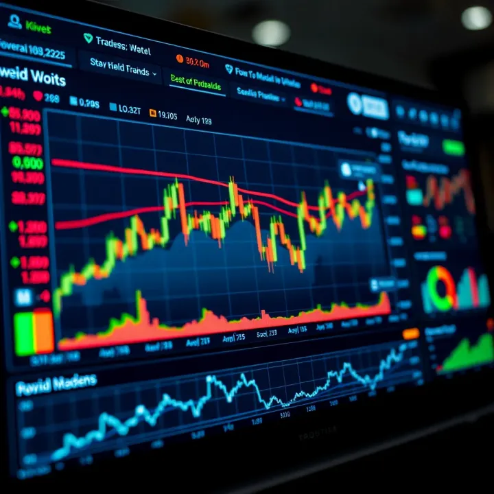 Forex Market Trends and Analytics in Trading Applications Graph and analytics dashboard illustrating forex market trends and performance metrics