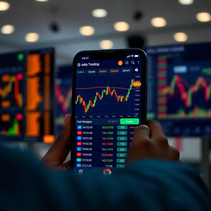 User-friendly trading app interface displaying stock charts and buy options tailored for beginners