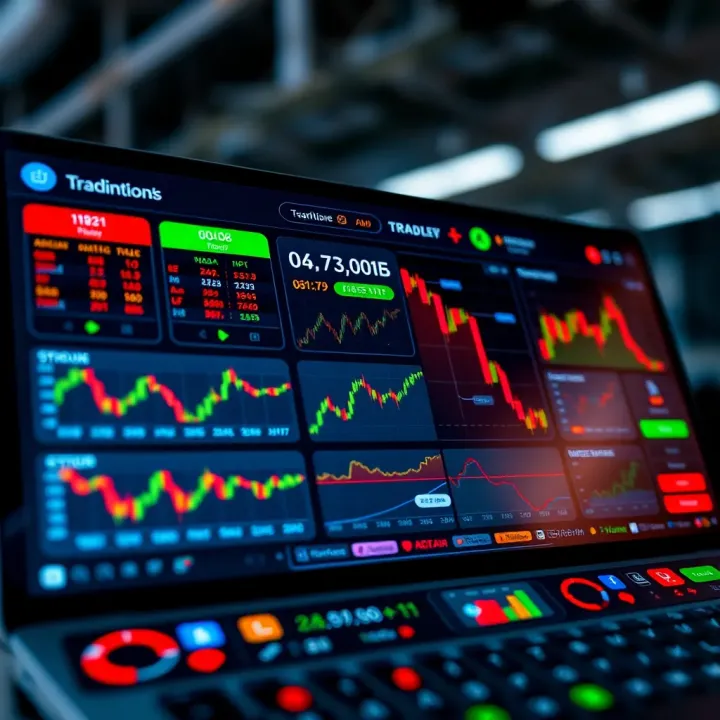 Dashboard of a trading app showing diverse financial markets and user-friendly navigation tools