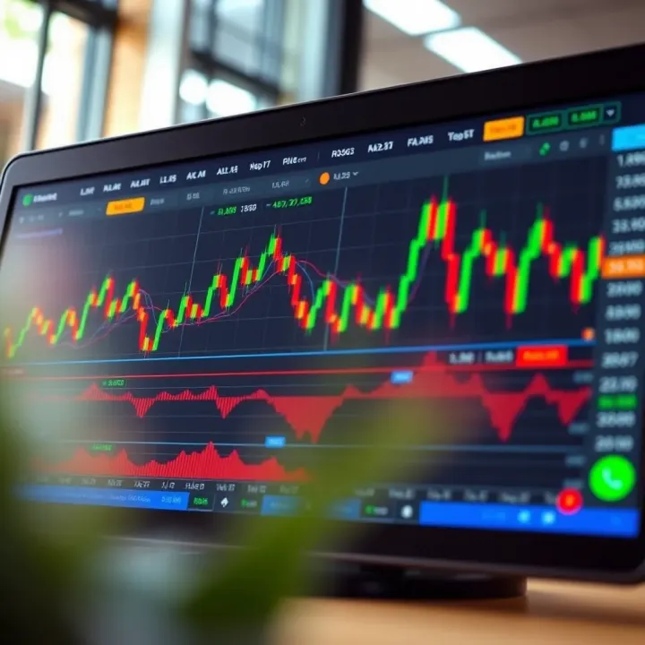 Screenshot of a forex trading platform interface displaying currency pairs and live market charts