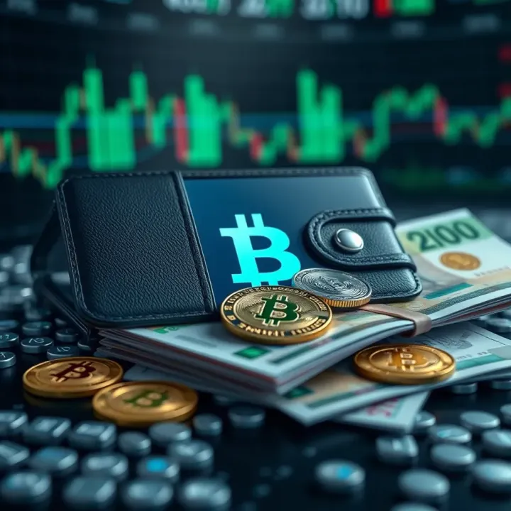 Secure Crypto Wallet Supporting Nigerian Traders Secure digital wallet with cryptocurrency symbols and Nigerian currency
