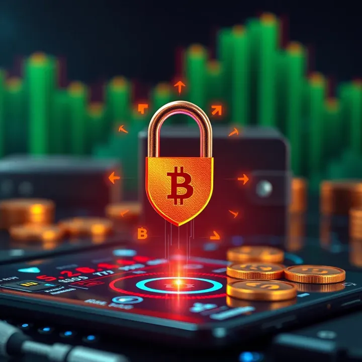 Security Features in Cryptocurrency Trading Apps for Nigerian Users Secure digital wallet and encryption symbols representing protection of assets in cryptocurrency trading