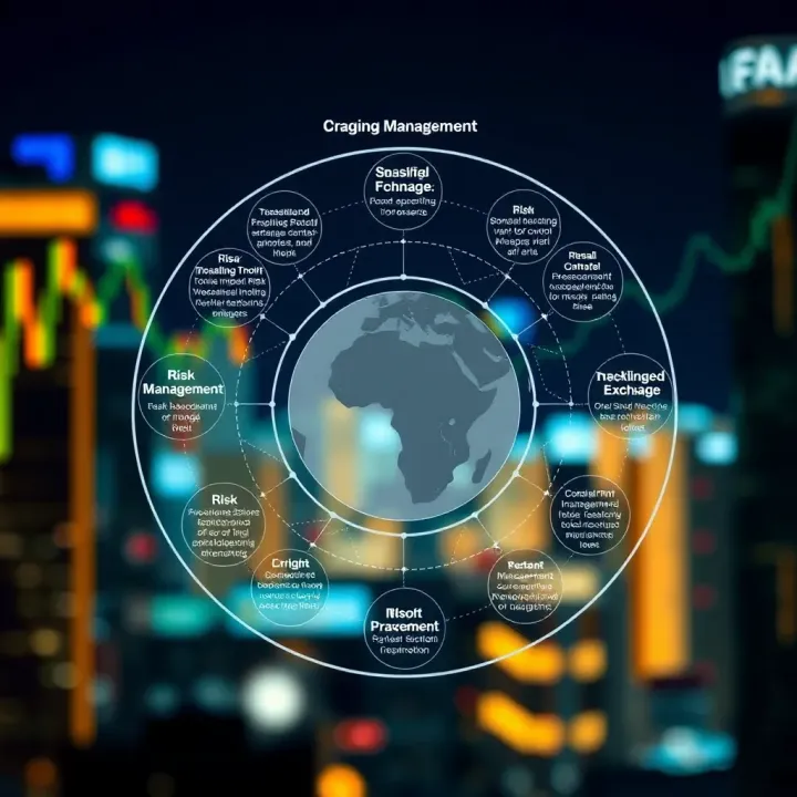 Conceptual diagram illustrating risk management and local exchange factors in South African crypto trading