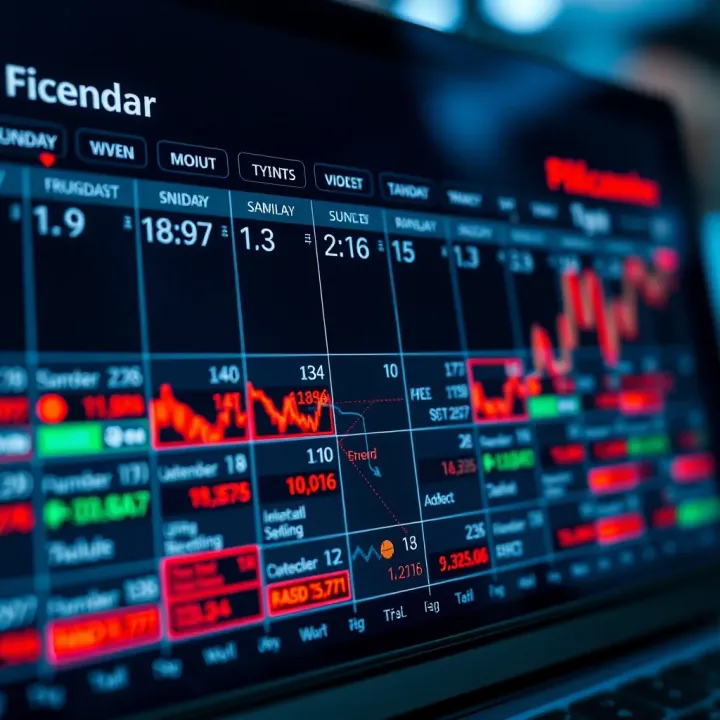 Economic Calendar for Forex Market Events Digital economic calendar highlighting key financial events and market updates