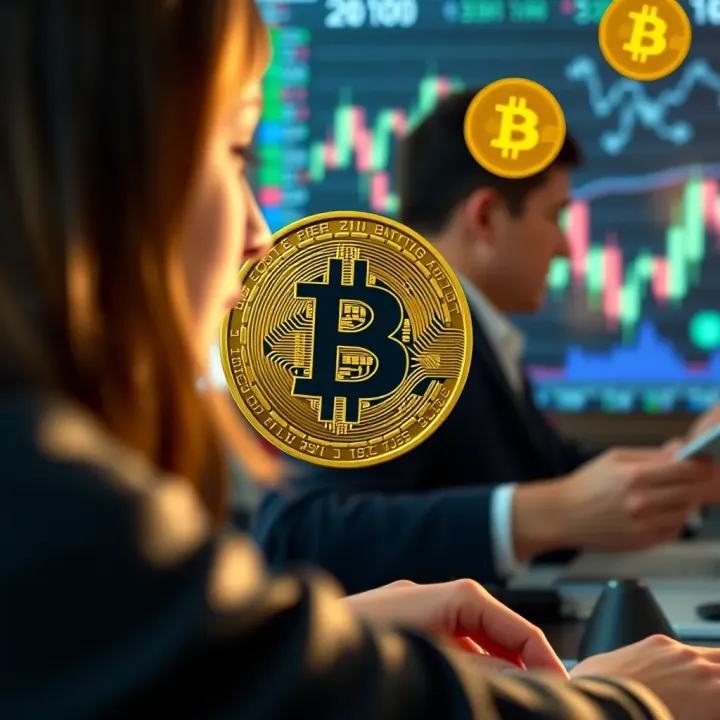 Visual representation of binary code integrated with Bitcoin symbols illustrating digital identity in cryptocurrency trading