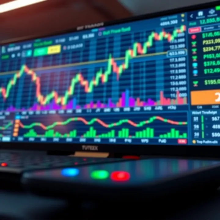 Secure digital forex trading platform interface with charts and currency exchange options